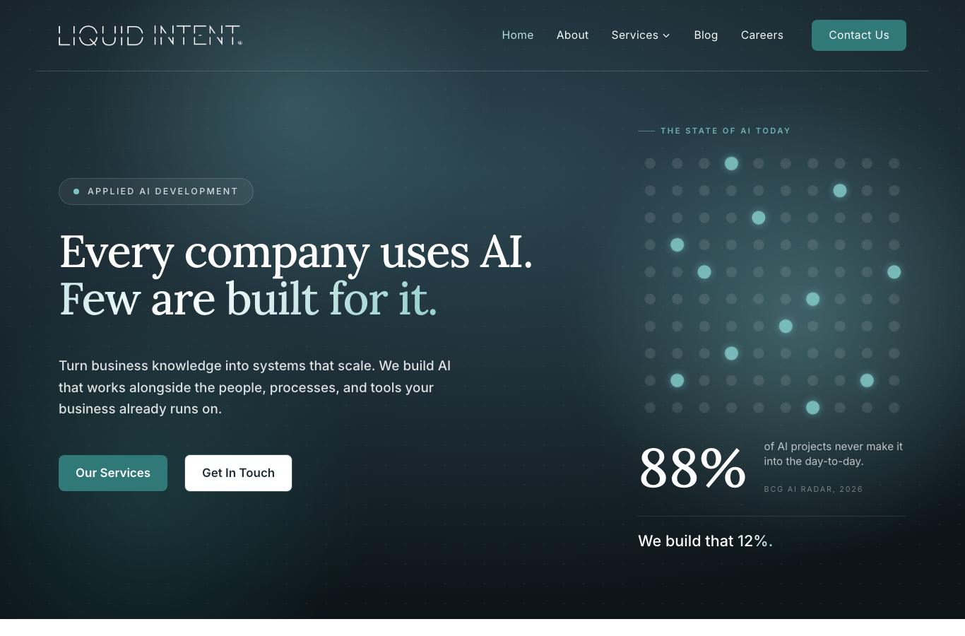 An applied-AI consulting website